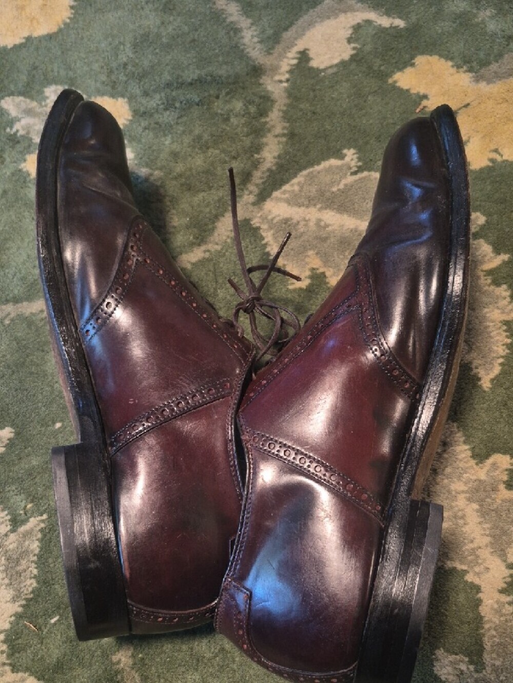 Alden Dark Brown Leather Lace-Up Dress Shoes - Picture 8 of 10